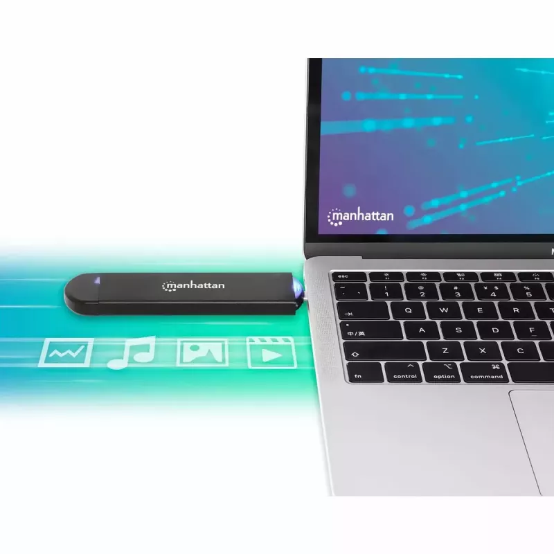 Carcasa SSD Manhattan M.2 NVMe SATA USB-C USB-A 10 Gbps negra