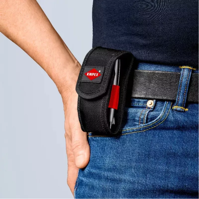 Knipex 00 20 72 V04 XS juego de minialicates, 2 piezas, con funda para cinturón, cromo-vanadio, negro