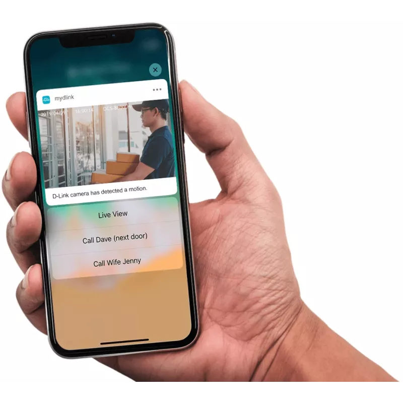 Cámara Wi-Fi interior 2K QHD D-Link DCS-8350LH, cámara de vigilancia IP, interior, con cable e inalámbrica, Amazon Alexa y Google Assistant, sobremesa, blanca