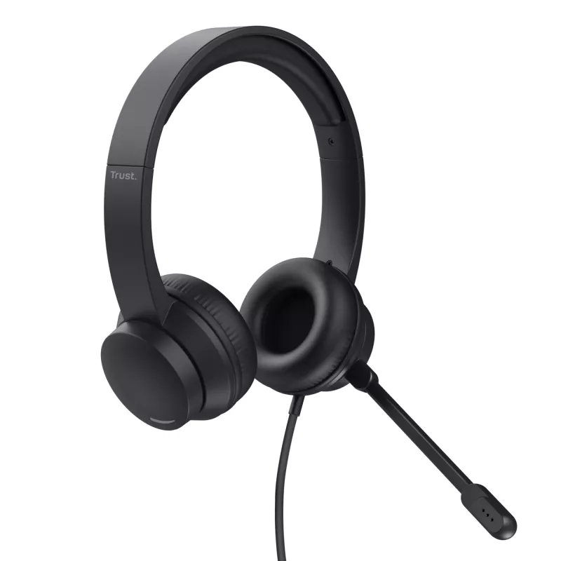 Auriculares Trust HS-150 con cable diadema oficina/call center negros