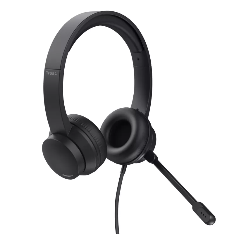 Auriculares Trust HS-201 con cable diadema oficina/call center USB Type-A negros