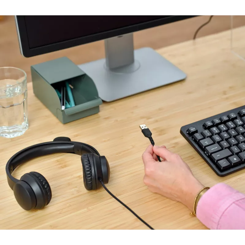 Auriculares Trust HS-201 con cable diadema oficina/call center USB Type-A negros