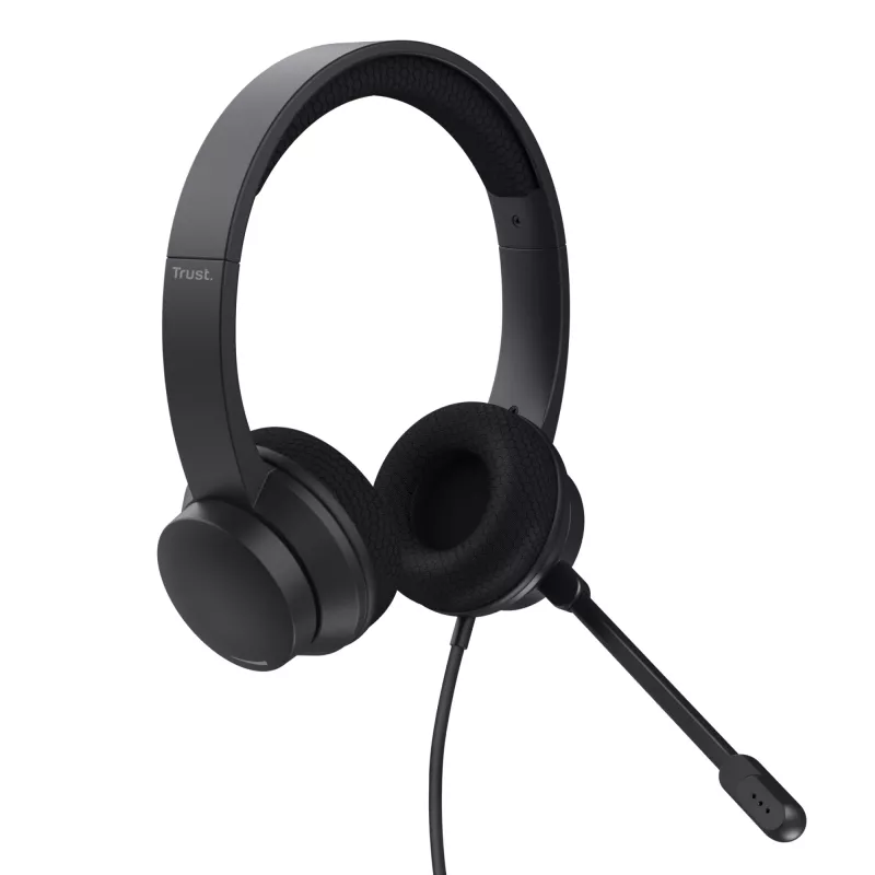Auriculares Trust HS-260 con cable de diadema posterior oficina/call center USB Type-A negros