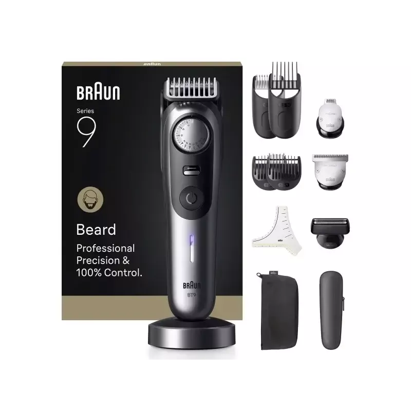 Braun BeardTrimmer 9 BT9560 batería 52 2 cm húmedo y seco negro, gris