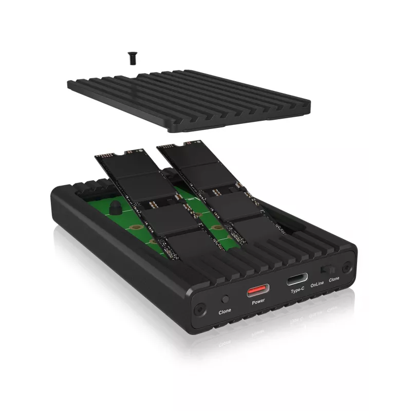 Carcasa SSD ICY BOX IB-2817MCL-C31 Negra M.2 Alimentada por USB