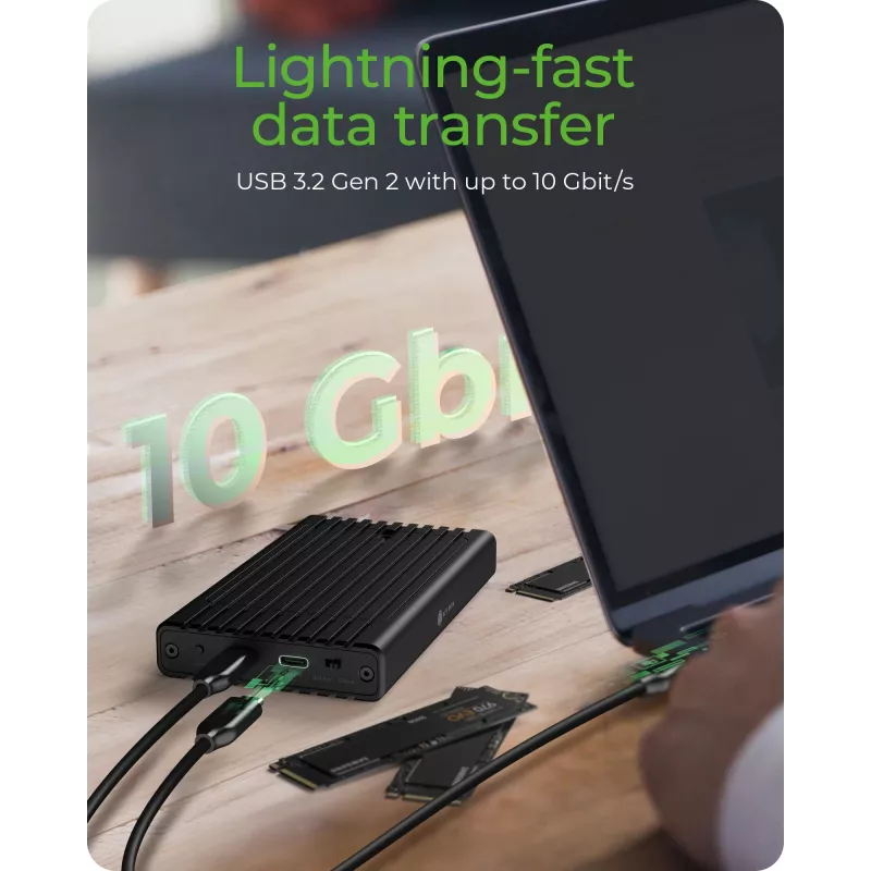 Carcasa SSD ICY BOX IB-2817MCL-C31 Negra M.2 Alimentada por USB