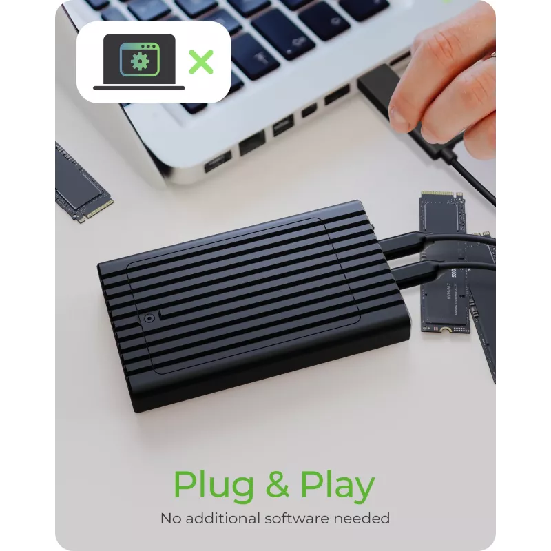 Carcasa SSD ICY BOX IB-2817MCL-C31 Negra M.2 Alimentada por USB