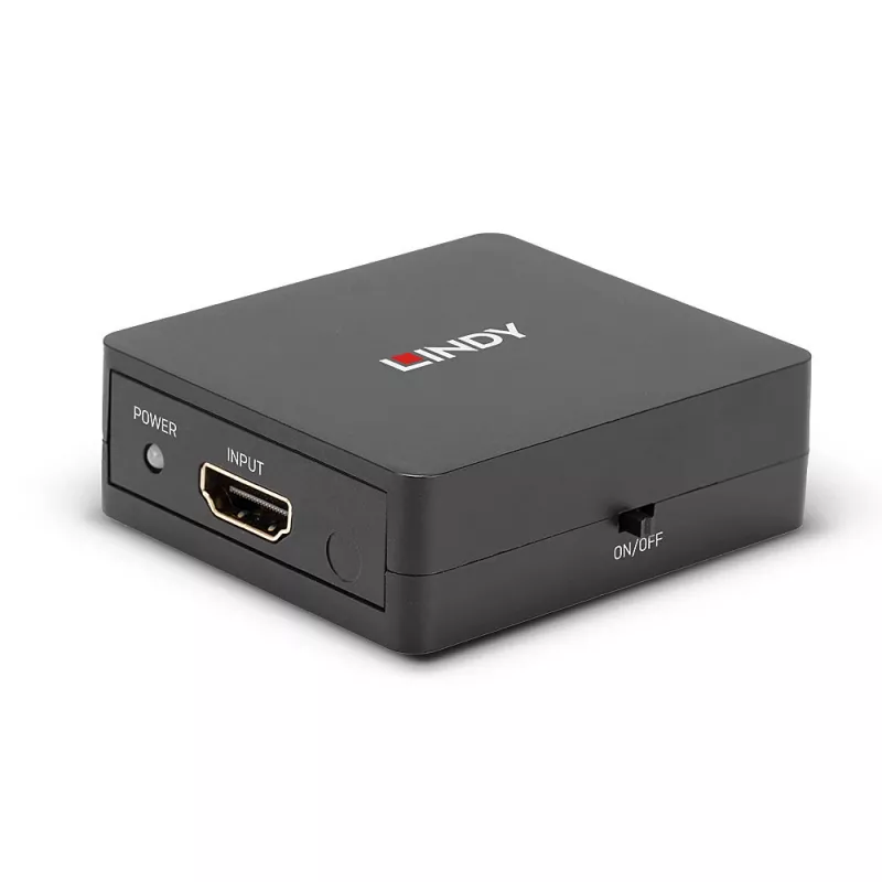 Splitter HDMI 18G de 2 puertos Lindy, compacto