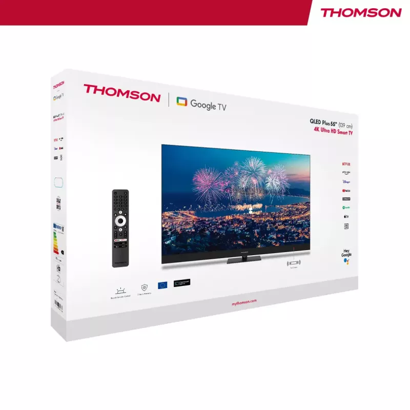 Thomson Q70 Series 55QG6C14 TV Smart 4K Ultra HD de 139,7 cm (55 pulgadas), Wi-Fi, negro