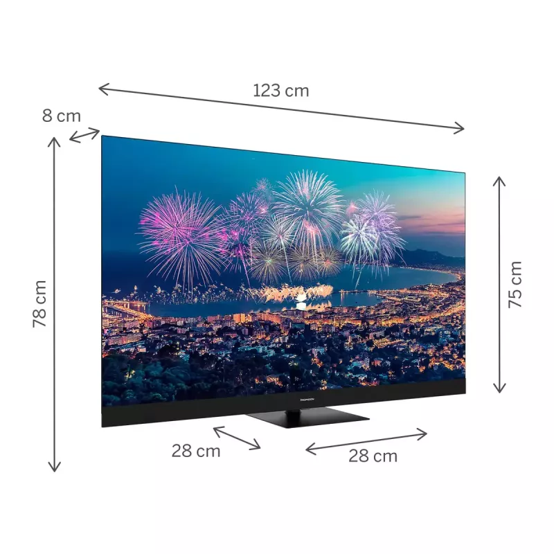 Thomson Q70 Series 55QG6C14 TV Smart 4K Ultra HD de 139,7 cm (55 pulgadas), Wi-Fi, negro