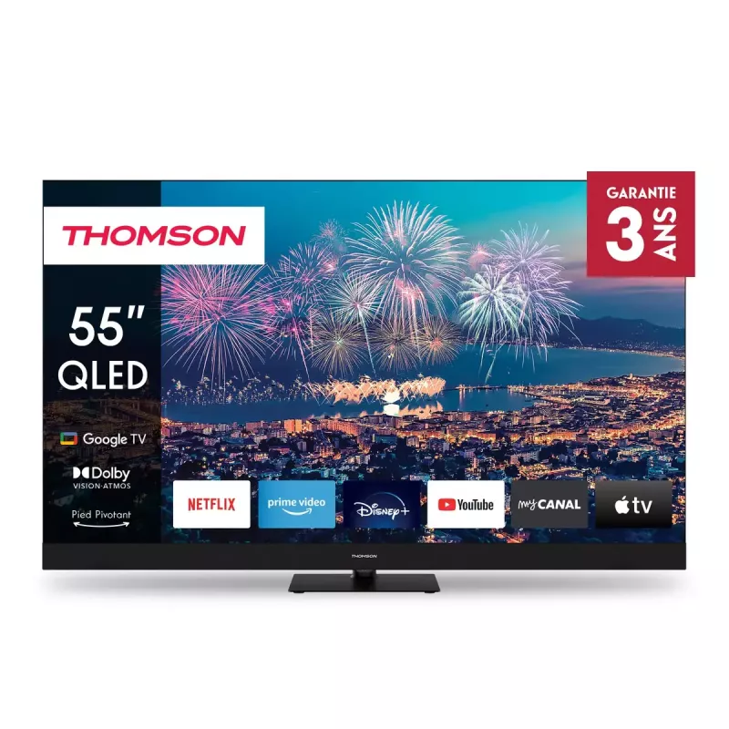 Thomson Q70 Series 55QG6C14 TV Smart 4K Ultra HD de 139,7 cm (55 pulgadas), Wi-Fi, negro