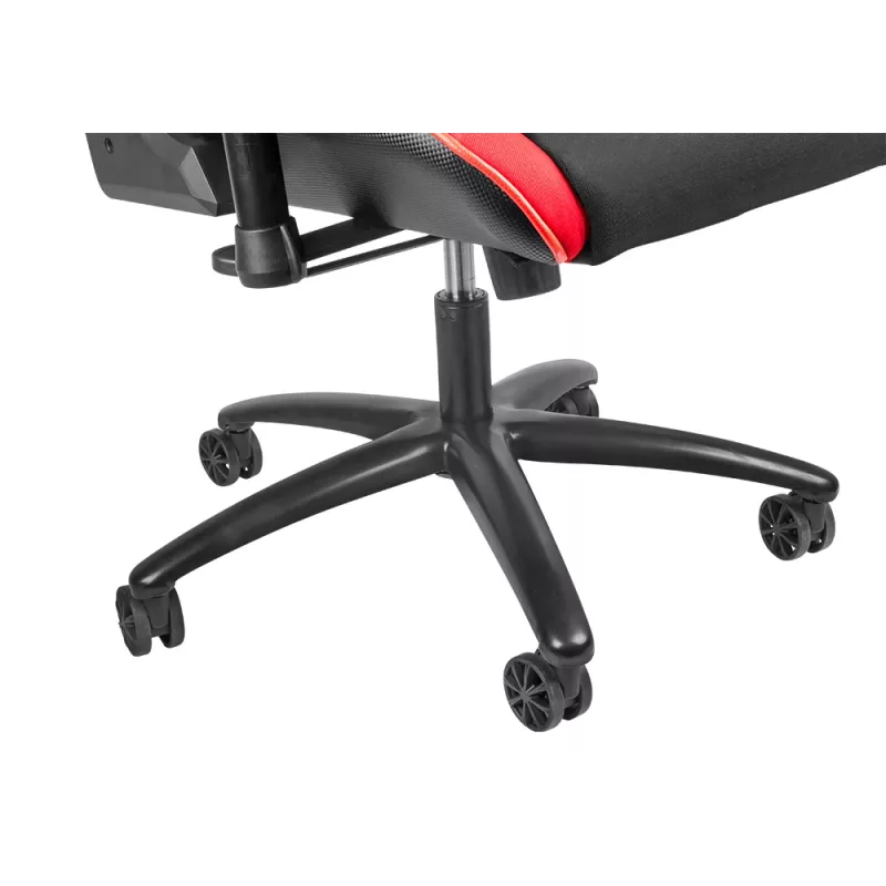 Silla gaming GENESIS SX77 asiento acolchado negro, rojo