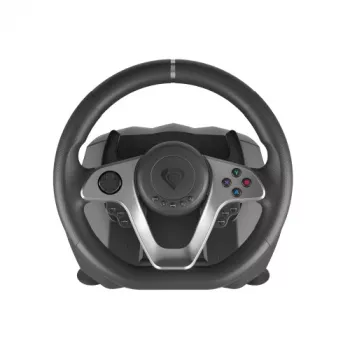 Volante con pedales GENESIS Seaborg 400 negro, plateado USB Nintendo Switch, PC, PlayStation 4, Playstation 3, Xbox 360, Xbox One, Xbox One S, Xbox One X