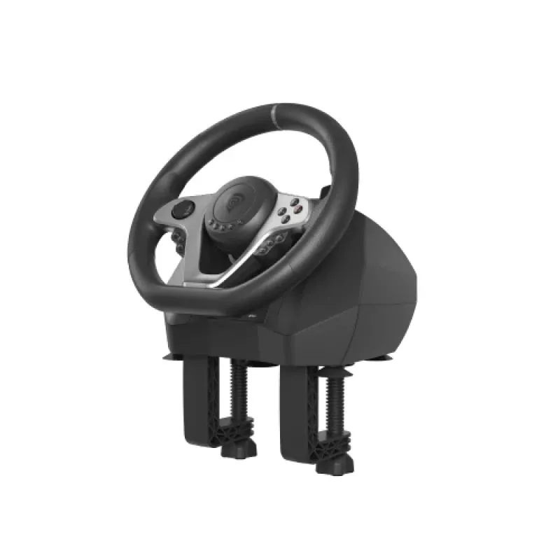 Volante con pedales GENESIS Seaborg 400 negro, plateado USB Nintendo Switch, PC, PlayStation 4, Playstation 3, Xbox 360, Xbox One, Xbox One S, Xbox One X