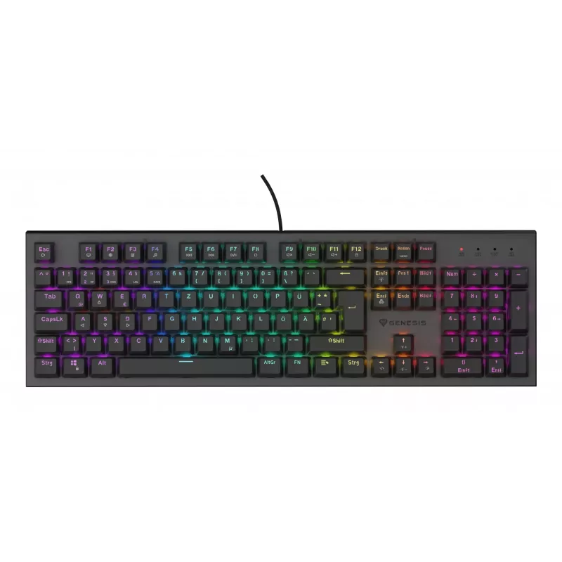 Teclado gaming GENESIS Thor 303 USB QWERTZ alemán negro mecánico RGB