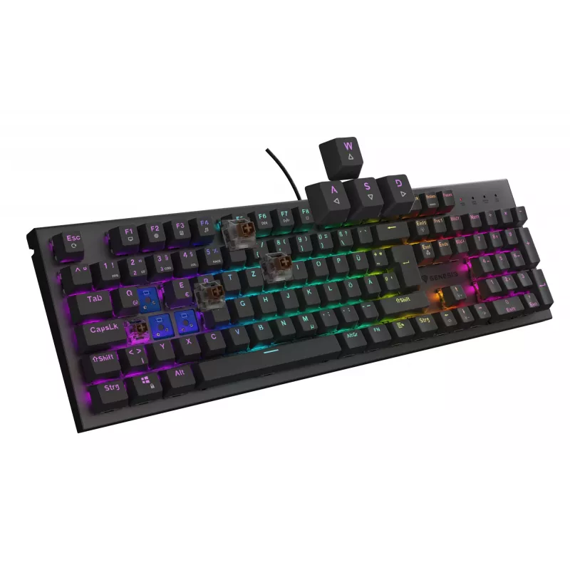 Teclado gaming GENESIS Thor 303 USB QWERTZ alemán negro mecánico RGB