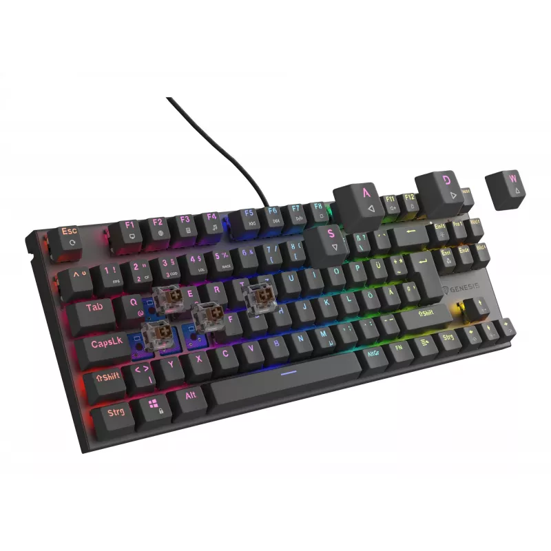 Teclado gaming GENESIS Thor 303 TKL USB QWERTZ alemán negro