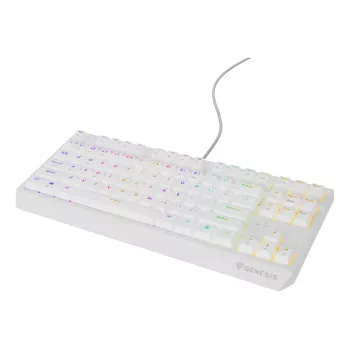 Teclado gaming GENESIS Thor 230 TKL USB QWERTY inglés US blanco
