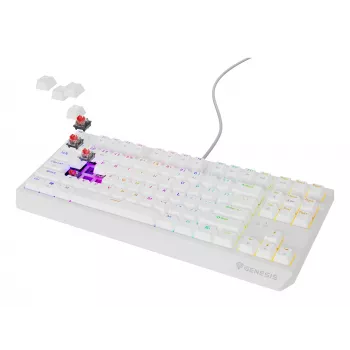 Teclado gaming GENESIS Thor 230 TKL USB QWERTY inglés US blanco