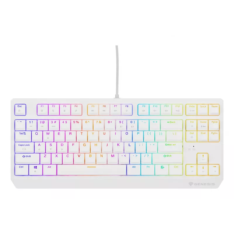 Teclado gaming GENESIS Thor 230 TKL USB QWERTY inglés US blanco
