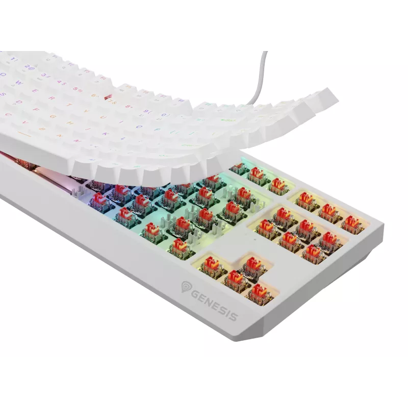 Teclado gaming GENESIS Thor 230 TKL USB QWERTY inglés US blanco