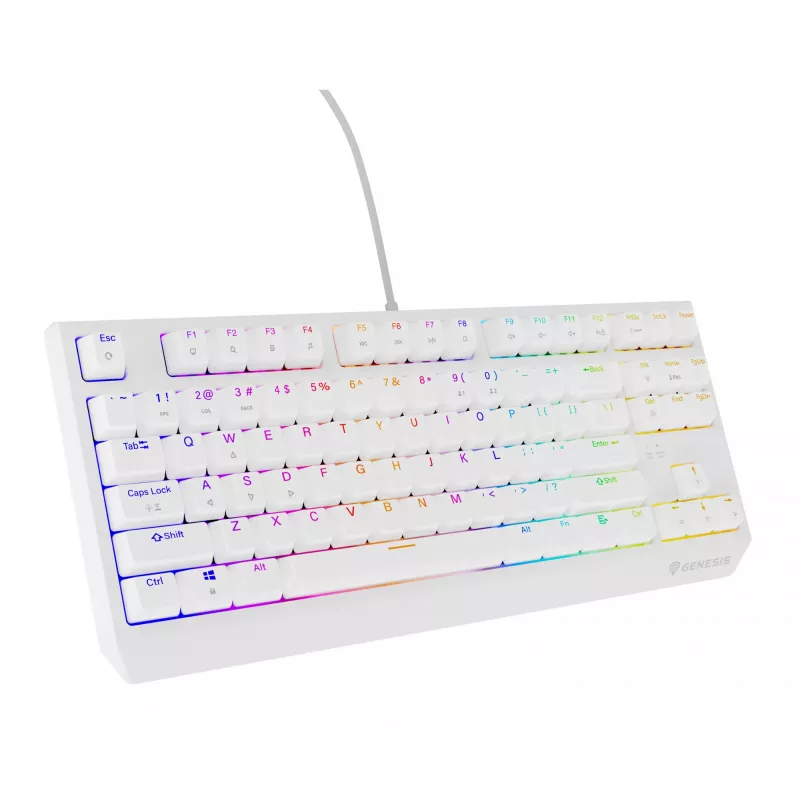 Teclado gaming GENESIS Thor 230 TKL USB QWERTY inglés US blanco