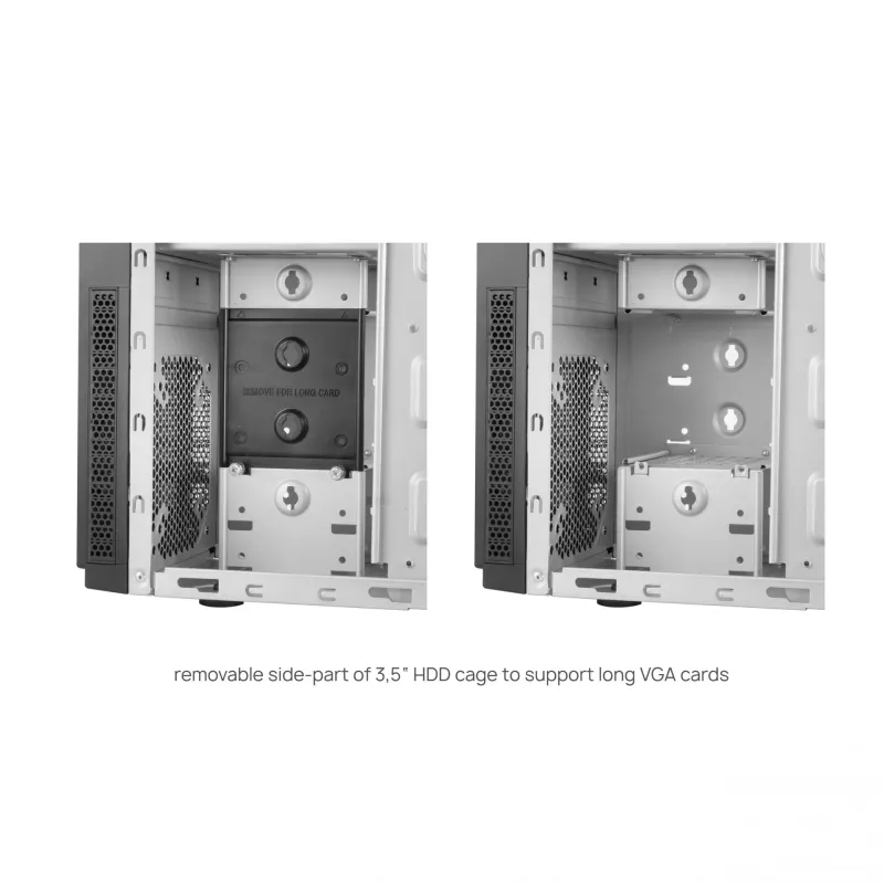 Chieftec HC-10B-OP Caja de ordenador Mini Tower Negra