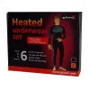 Glovii GXBL conjunto de ropa interior térmica calefactable, talla L, negro