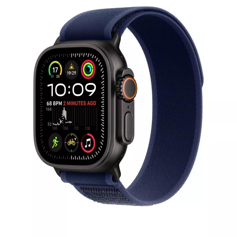APPLE 49 mm Blue Trail Loop – S/M – Acabado titanio negro