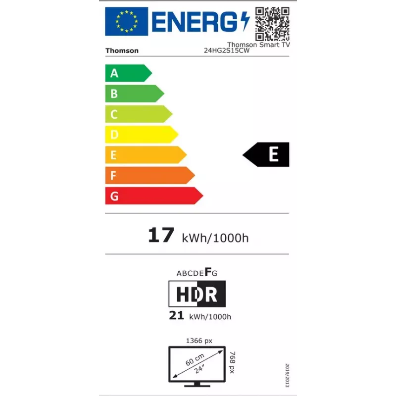 Televisor Thomson 24HG2S15CW 24 pulgadas HD LED 1366x768