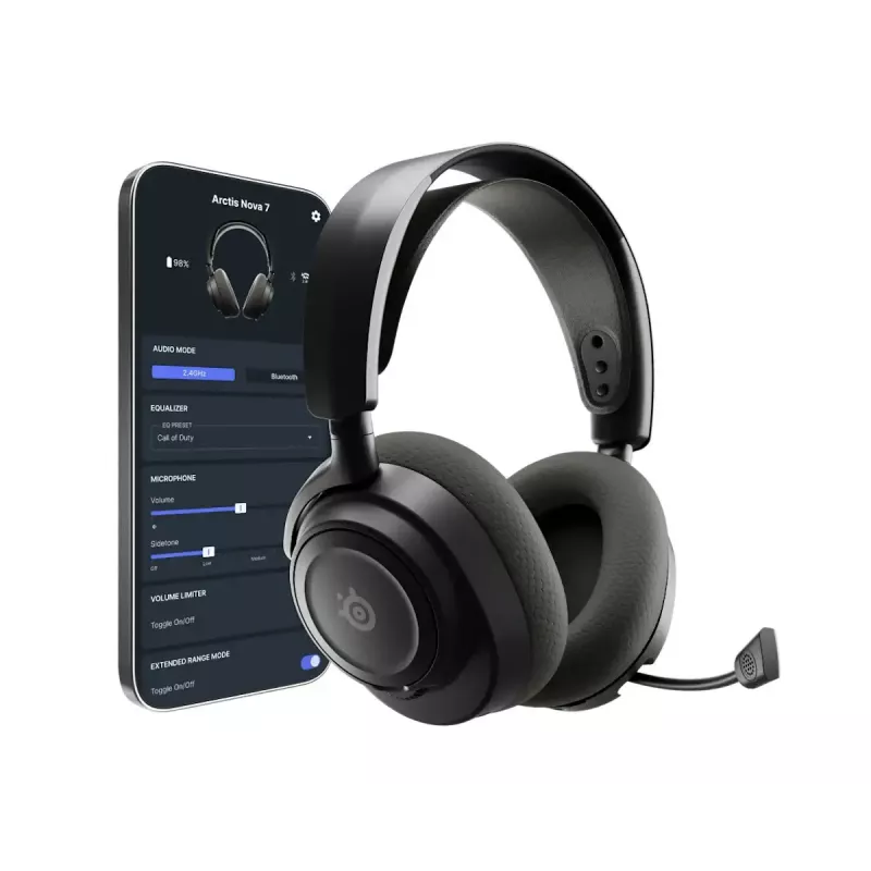 SteelSeries Arctis Nova 7 Gen 2 61730 auriculares gaming inalámbricos supraaurales, batería 50+ h, negros