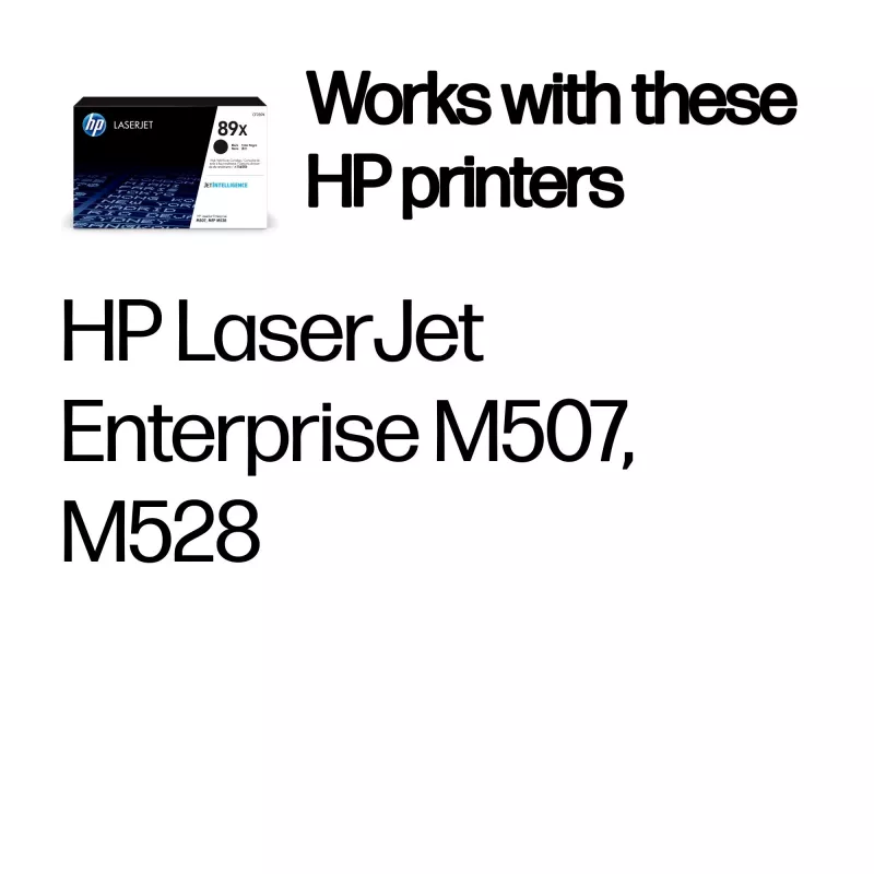 HP 89X tóner original LaserJet de alto rendimiento Negro, 10000 páginas, Negro, 1 ud.