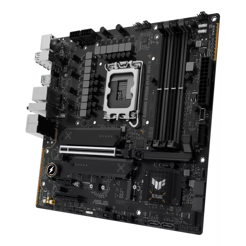 Placa base ASUS TUF GAMING B760M-PLUS WIFI II — Intel B760, LGA 1700, micro ATX, DDR5, 4 DIMM, Wi‑Fi 6E, 2.5 Gb LAN
