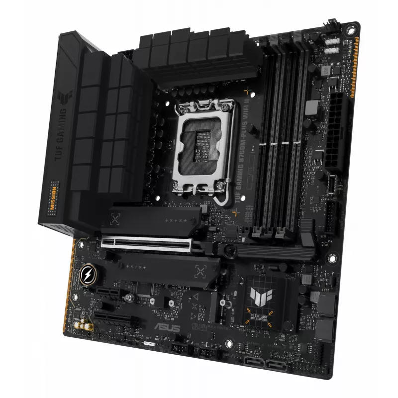 Placa base ASUS TUF GAMING B760M-PLUS WIFI II — Intel B760, LGA 1700, micro ATX, DDR5, 4 DIMM, Wi‑Fi 6E, 2.5 Gb LAN