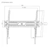 Soporte de pared para TV GEMBIRD (inclinable), 43–100 pulgadas