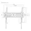 Soporte de pared para TV con función de inclinación GEMBIRD WM-86T-01 para pantallas de 37–86 pulgadas, acero, inclinable -5° a 10°, VESA 75x75–600x400, carga máx. 75 kg