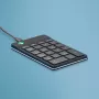Teclado numérico R-Go Tools R-Go Numpad Break, teclado numérico ergonómico con software de pausas, con cable, negro