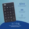 Teclado numérico R-Go Tools R-Go Numpad Break, teclado numérico ergonómico con software de pausas, Bluetooth, negro