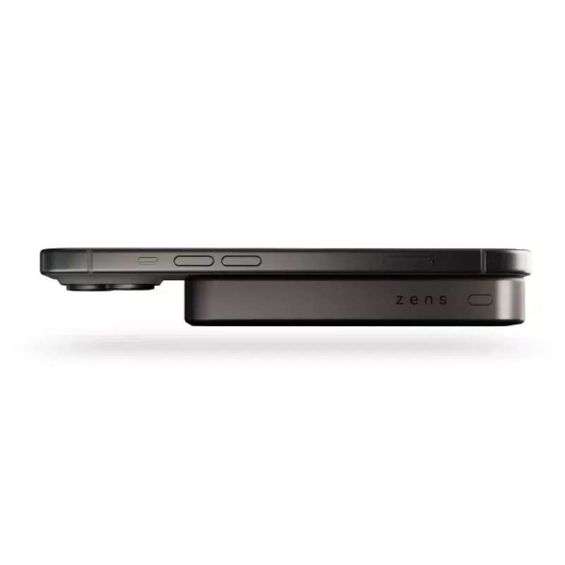 Batería externa ZENS slim Qi2 Al 10000mAh negra