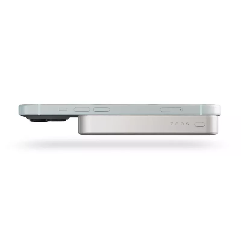 Batería externa ZENS slim Qi2 Al 10000mah blanca