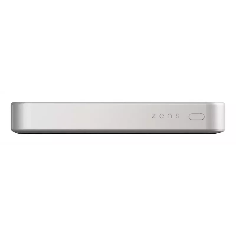 Batería externa ZENS slim Qi2 Al 10000mah blanca