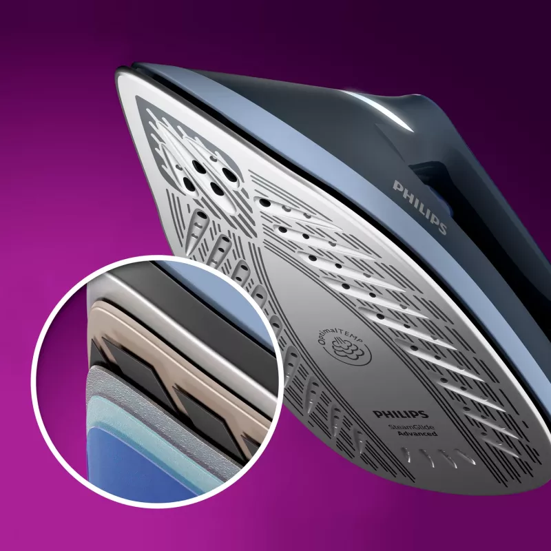Centro de planchado con vapor Philips Serie 6000 PSG6042/20 2400 W 1,8 L SteamGlide Advanced azul