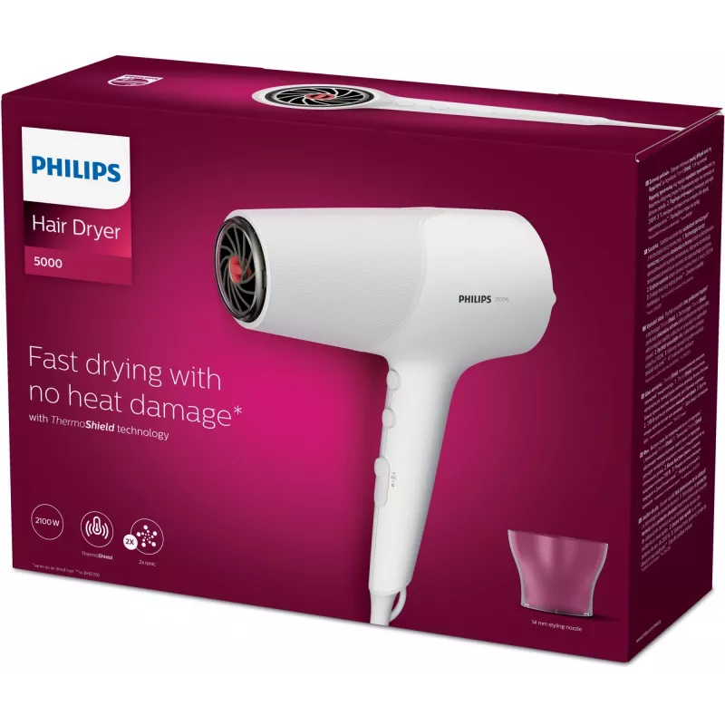 Secador de pelo Philips serie 5000 BHD500/00 2100 W blanco