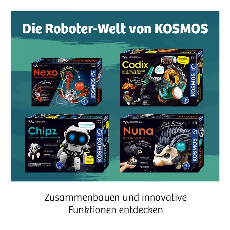 Kosmos Nuna robot erizo – kit de experimentos (Dein Igel-Roboter), 8-12 años