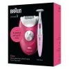 Depiladora Braun Silk-épil 3 SE3-202, 20 pinzas, funcionamiento con red, Berry