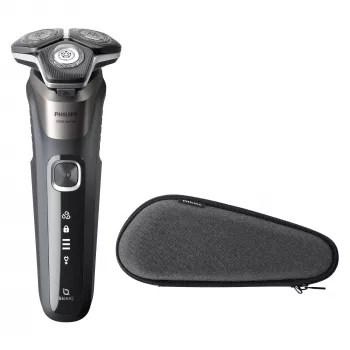 Philips SHAVER serie 5000 S5887/30 maquinilla de afeitar para hombre, afeitadora rotatoria, negro, gris