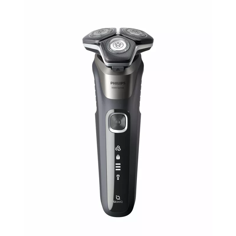 Philips SHAVER serie 5000 S5887/30 maquinilla de afeitar para hombre, afeitadora rotatoria, negro, gris