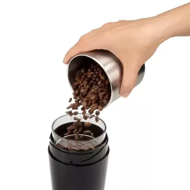 Molinillo de café de muelas De’Longhi KG200 — muelas de acero inoxidable, tolva de 90 g, 170 W, negro