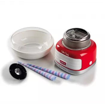 Máquina de algodón de azúcar Ariete Cotton Candy, 450 W, rojo, rojo, caramelos duros, azúcar cristalizado, 500 W, 280 mm, 280 mm, 265 mm