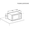 Microondas con grill compacto Electrolux EMZ421MMTI — 800 W, 20 l, titanio, plato giratorio de 270 mm